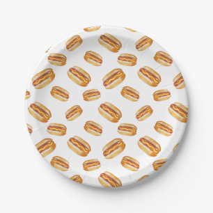 Hot Dog Pattern Sommer Geburtstagsparty Pappteller