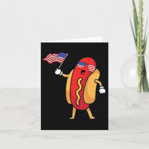 Hot Dog Pocket American Flag Freedom Patriotic 4. Karte