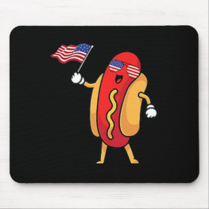 Hot Dog Pocket American Flag Freedom Patriotic 4. Mousepad