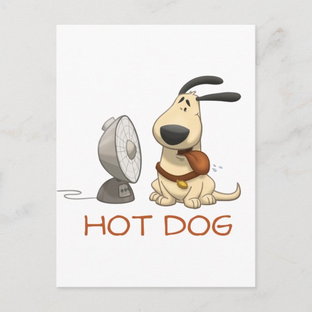 Hot Dog Postkarte (Vorderseite)