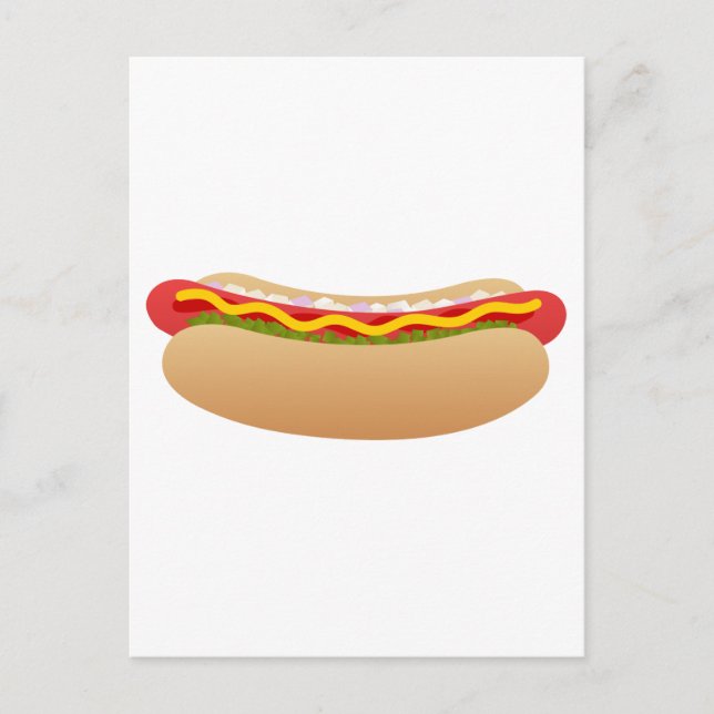 Hot Dog Postkarte (Vorderseite)