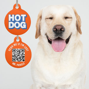 Hot Dog QR Code verloren Haustiermarke