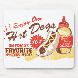 Hot Dog Retro-Mausepad Mousepad