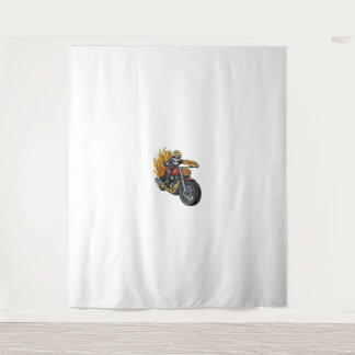 Hot Dog Rider - Funny Biker Skull Wandteppich