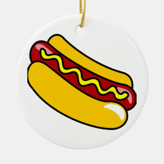 HOT DOG ROUND ORNANAMENT KERAMIK ORNAMENT