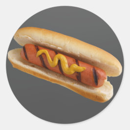 Hot Dog Runder Aufkleber