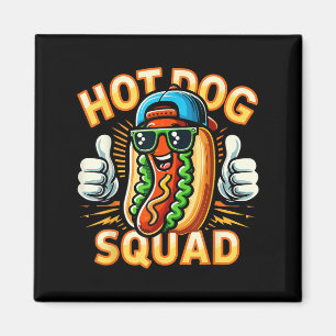 Hot Dog Squad Funny Hot Dog Stand Team Hotdog Crew Magnet