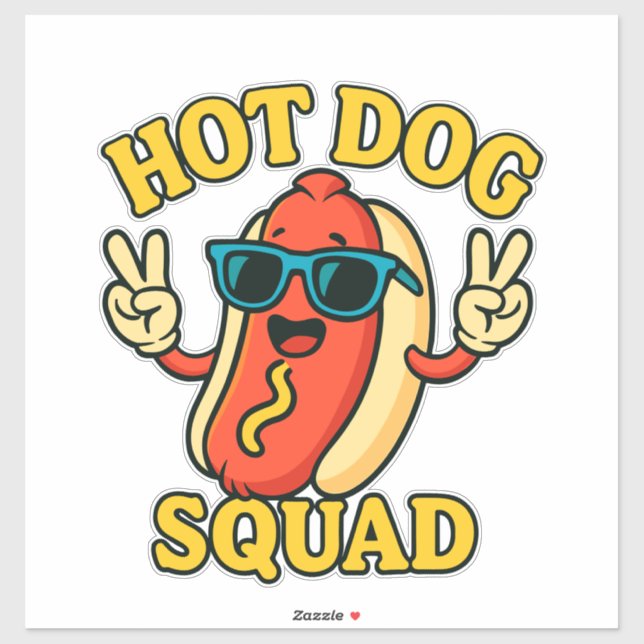 Hot Dog Squad Hot Dog Stand Team Hotdog Crew Aufkleber (Blatt)