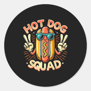 Hot Dog Squad Hot Dog Stand Team Hotdog Crew für m Runder Aufkleber