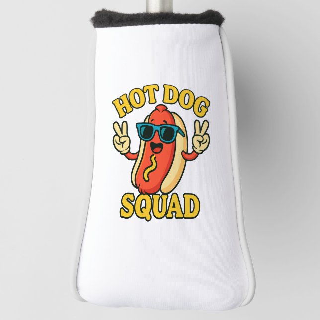 Hot Dog Squad Hot Dog Stand Team Hotdog Crew Golf Headcover (Rotieren 90)