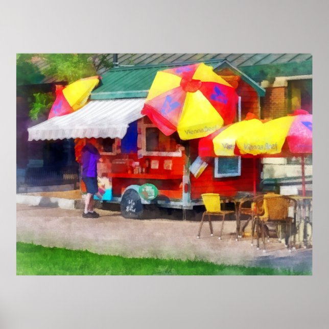 Hot Dog Stand in Mall Poster (Vorne)