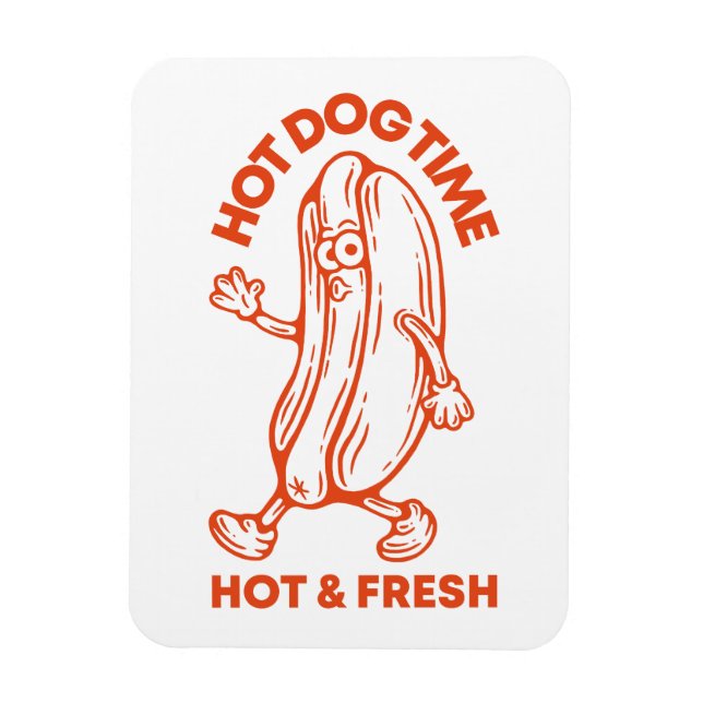 Hot Dog Time Magnet (Vertikal)