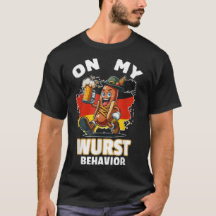Hot Dog über mein Wurst-Verhalten lustige deutsche T-Shirt
