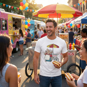 Hot-Dog-Wagen-Verkäufer Straßenverkäufer T-Shirt