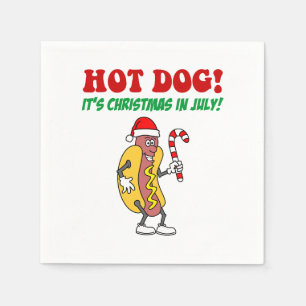 Hot Dog Weihnachten im Juli Party Serviette