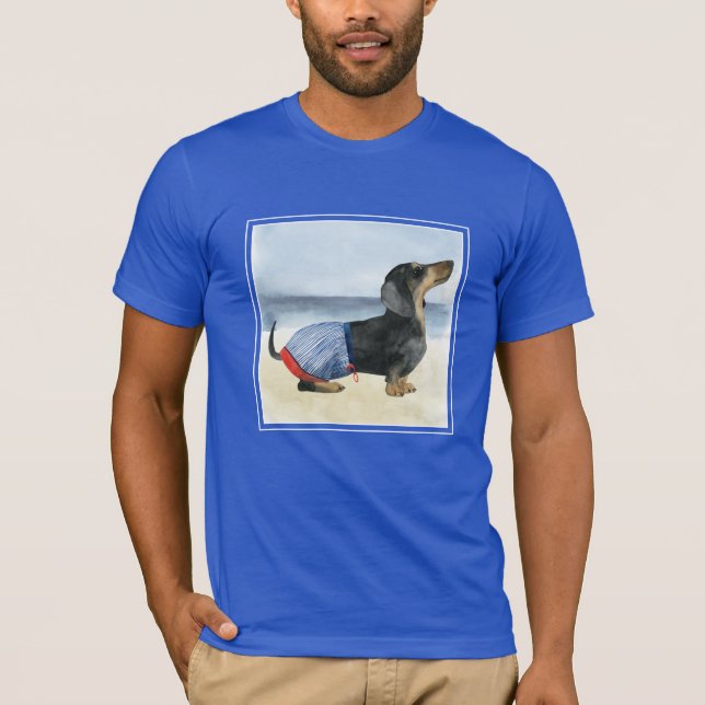 Hot Dog | Welpe im Schwimmbecken T-Shirt (Vorderseite)