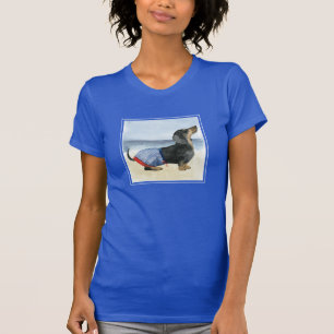 Hot Dog   Welpe im Schwimmbecken T-Shirt