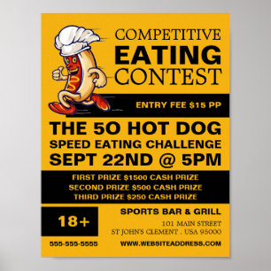 Hot Dog - Wettbewerb/Speed Eating Contest Poster