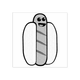 Hot Dog-Zeichen Gummistempel