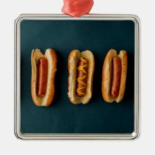 Hot Dogs and Buns Ornament Aus Metall