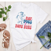 Hot Dogs & Zuhause Runs Baseball Mama Vintager T -