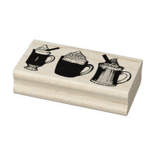 Hot Drinks Ei Kakao Buttered Rum Beverage Gummistempel