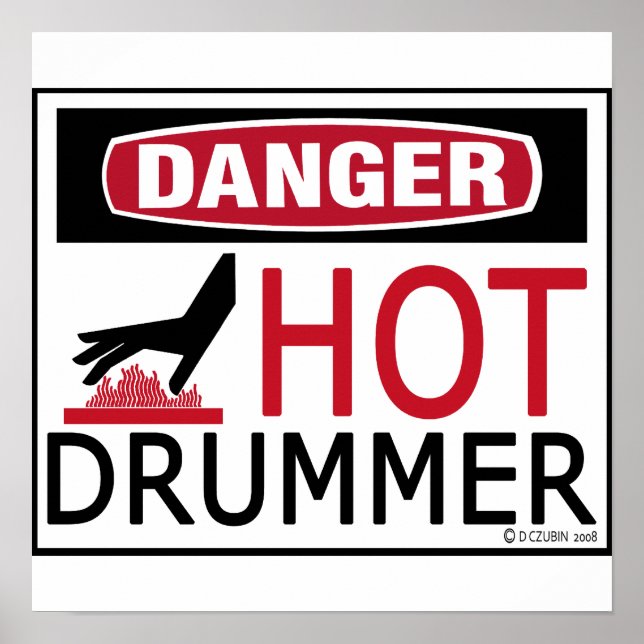 Hot Drummer Poster (Vorne)