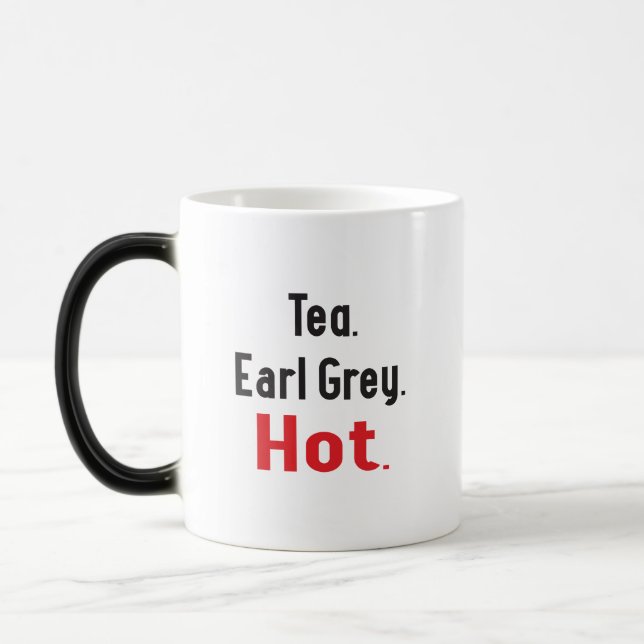 Hot Earl Grey Tea Color Ändern der Tasse (Links)