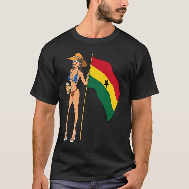 Hot Fan Girl Ghana T-Shirt (Vorderseite)