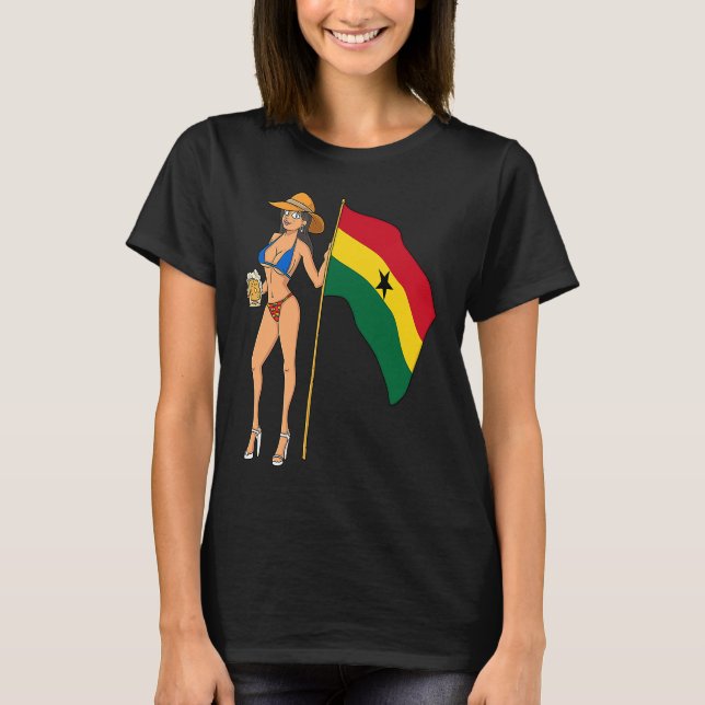 Hot Fan Girl Ghana T-Shirt (Vorderseite)