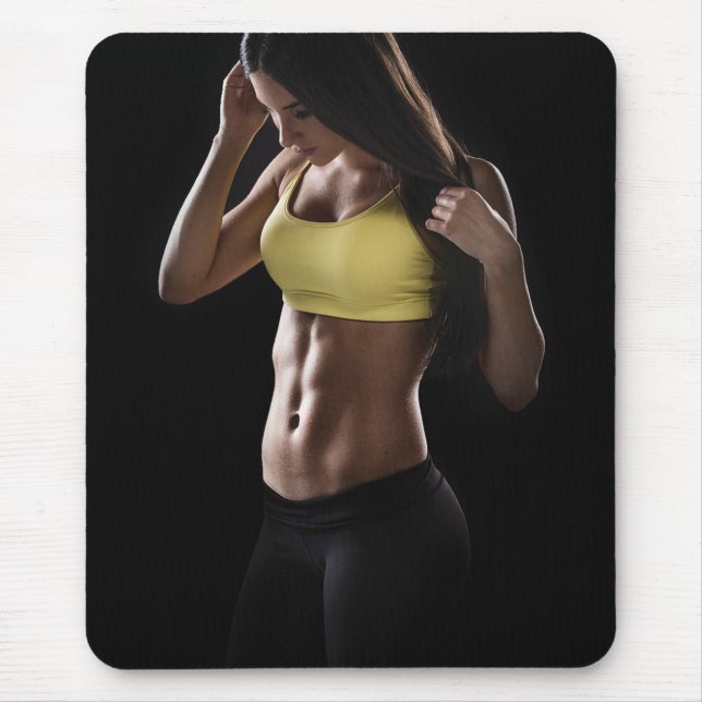 Hot Female Fitness Girls Mousepad (Vorne)