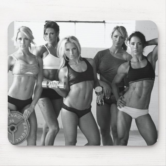 Hot Female Fitness Girls Mousepad (Vorne)