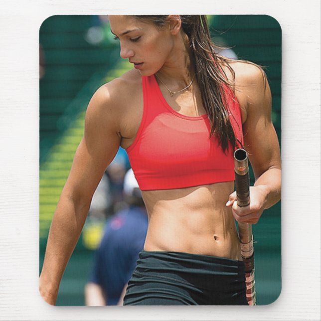 Hot Female Fitness Girls Mousepad (Vorne)