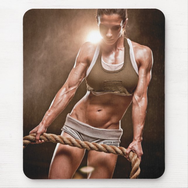 Hot Female Fitness Girls Mousepad (Vorne)