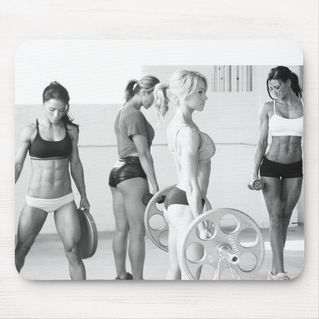 Hot Female Fitness Girls Mousepad (Vorne)