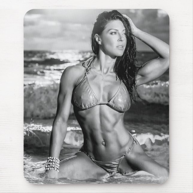 Hot Female Fitness Girls Mousepad (Vorne)