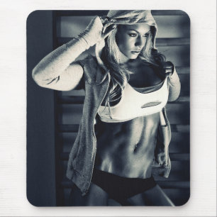 Hot Female Fitness Girls Mousepad