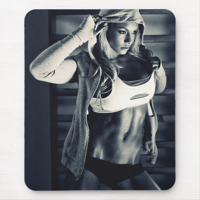 Hot Female Fitness Girls Mousepad (Vorne)