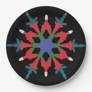 Hot Flake Holiday Plate Pappteller