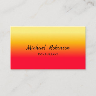 Hot Flame Red Orange Yellow Business Card Visitenkarte
