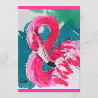Hot Flamingo "Save the Date" Einladungen