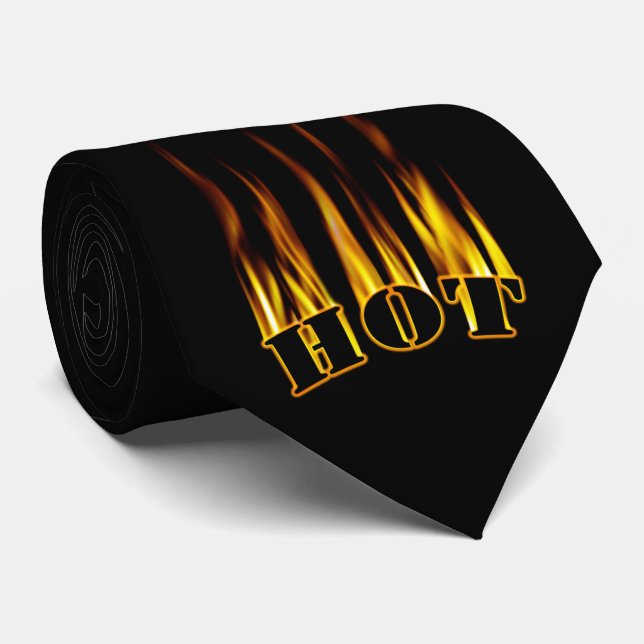 Hot - Flammen-Design Krawatte (Gerollt)