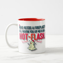 Hot-Flash Christmas Mug | Funny Menopause Gift Zweifarbige Tasse