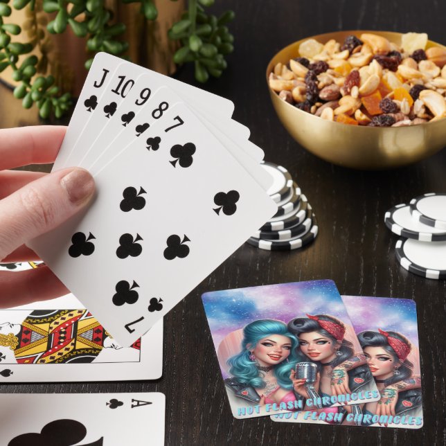 Hot Flash Chronicles spielen Card Deal und lachen Spielkarten (In Situ)