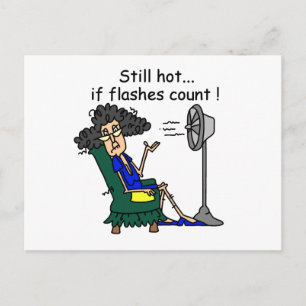 Hot-Flash-Spaß Postkarte