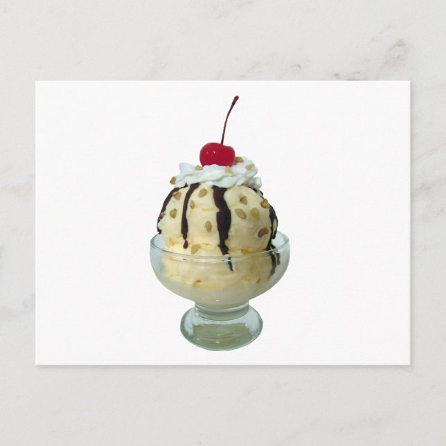 Hot Fudge Sundae Postkarte (Vorderseite)