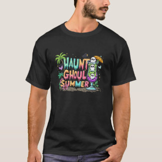 HOT GHOUL SOMMER Funny Summerween Vibes Skeleton I T-Shirt