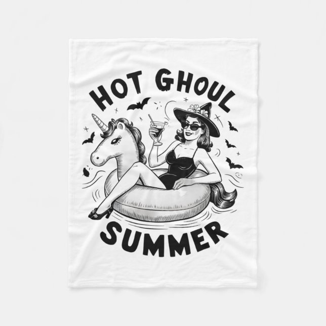 Hot Ghoul Summer Funny Halloween Outdoor Kostüme Fleecedecke (Vorderseite)
