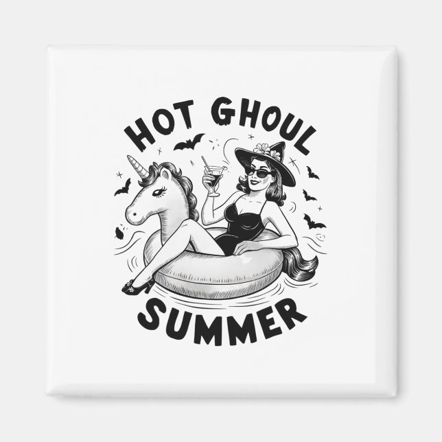 Hot Ghoul Summer Funny Halloween Outdoor Kostüme Magnet (Vorne)