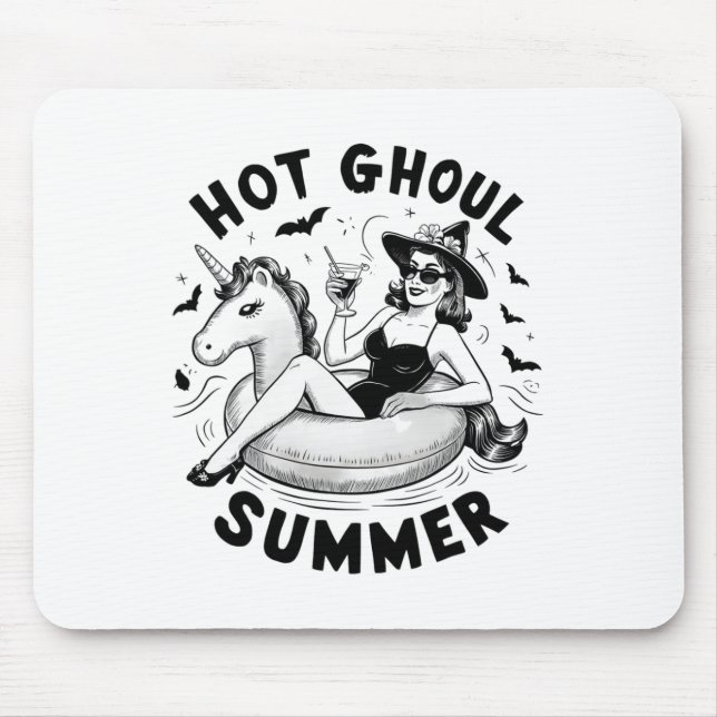 Hot Ghoul Summer Funny Halloween Outdoor Kostüme Mousepad (Vorne)
